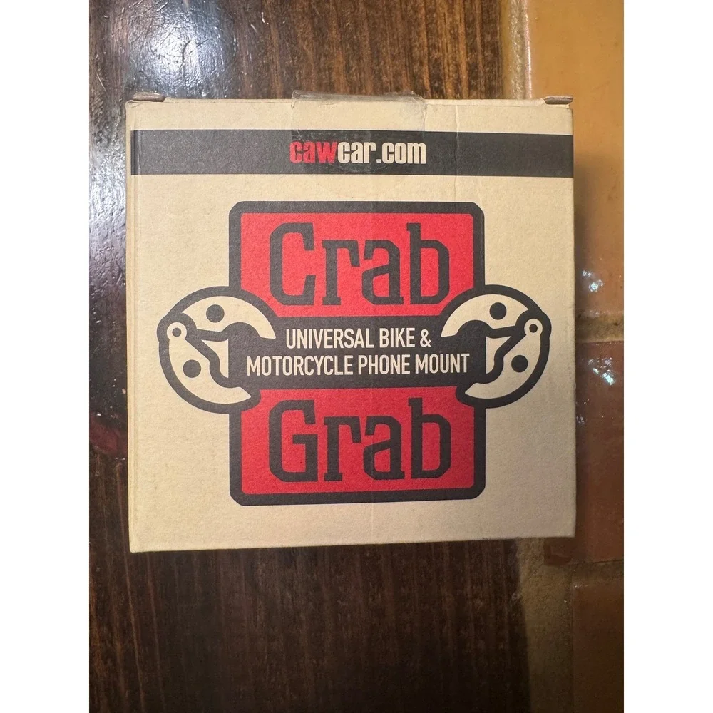 Caw.Car CrabGrab Universal Bike Motorcycle Phone Mount Handlebar Clip Black NEW